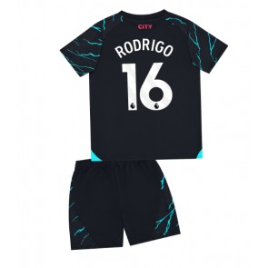 Manchester City Rodri Hernandez #16 Dětské Alternativní dres komplet 2023-24 Krátký Rukáv (+ trenýrky)